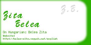 zita belea business card